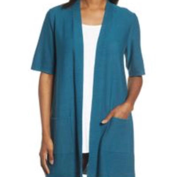 Eileen Fisher Sweaters - • Eileen Fisher • Tencel Open Front Cardigan Teal